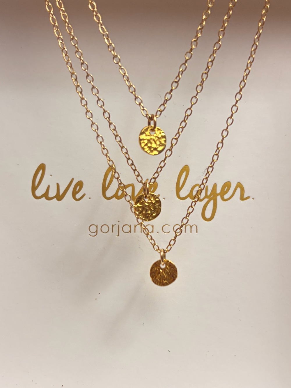 Gorjana 3 Disc Shimmer Layered Necklace Set in Gold